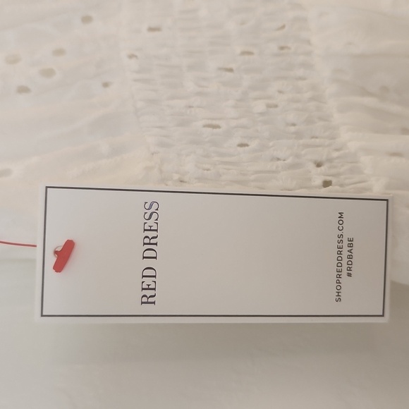 NWT Flying Tomatoe White Sleeveless Eyelet Midi Length Dress Size S - Picture 9 of 12